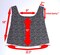 Front-Back REVERSIBLE Crop Top - White Polka Dots On Red And Black Backgrounds (S-M) product 5